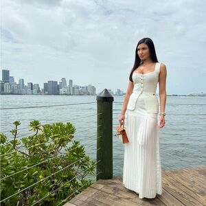 Elegant White Two Piece Set